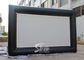 Custom made giant advertising inflatable movie screen with back frame for outdoor use