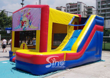 Outdoor Kids princess theme wet inflatable combo bounce house with slide from Guangzhou factory